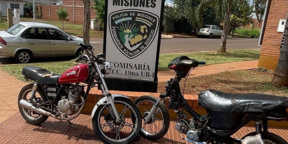 Investigadores de la Policía recuperaron en Posadas tres motocicletas robadas y arrestaron a los cuatro involucrados