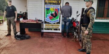 Policías rurales detuvieron a un cazador furtivo con armas y carne de una especie protegida