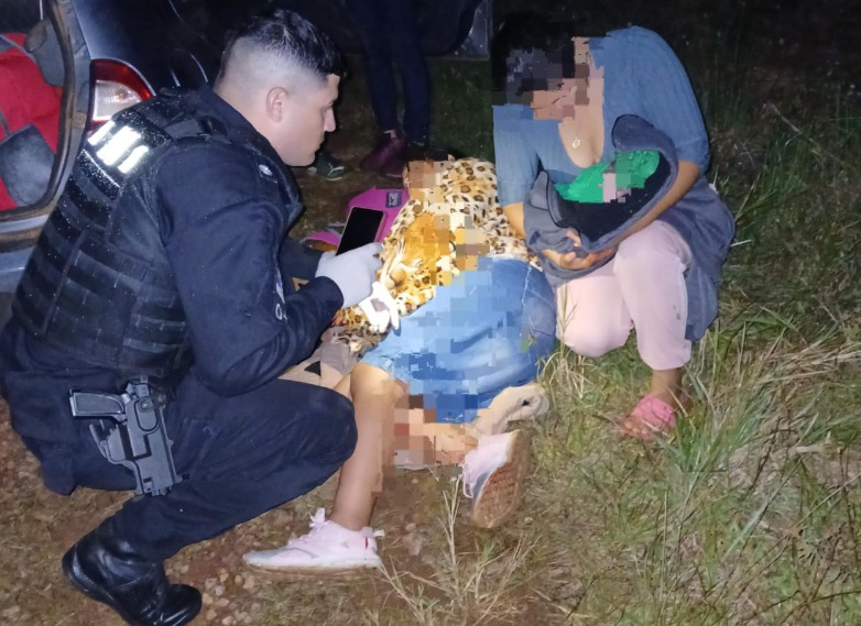 Dos Hermanas: una mujer dio a luz al costado de la ruta y fue asistida por la Policía
