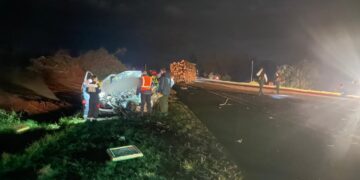Un fallecido y una mejer herida en un choque sobre la ruta 14