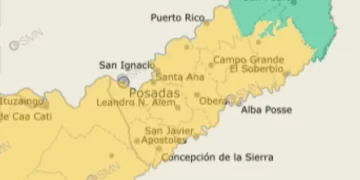 Tiempo: advierten por lluvias fuertes para este fin de semana en el Sur de Misiones