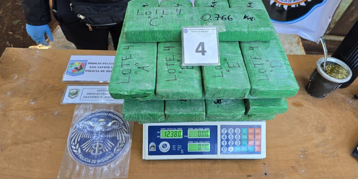 Desarticulan un búnker narco en San Javier: detienen al operador e incautan casi 50 kilos de marihuana