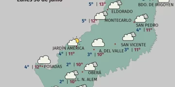 Tiempo: temperaturas de un dígito y heladas en Misiones para esta semana