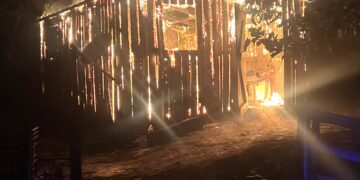 Incendio de vivienda en Campo Grande: un hombre sufrió quemaduras graves