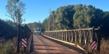 Vialidad de Misiones habilitó el tránsito sobre el paso provisorio del Arroyo Pindaytí en la Ruta Provincial N°2