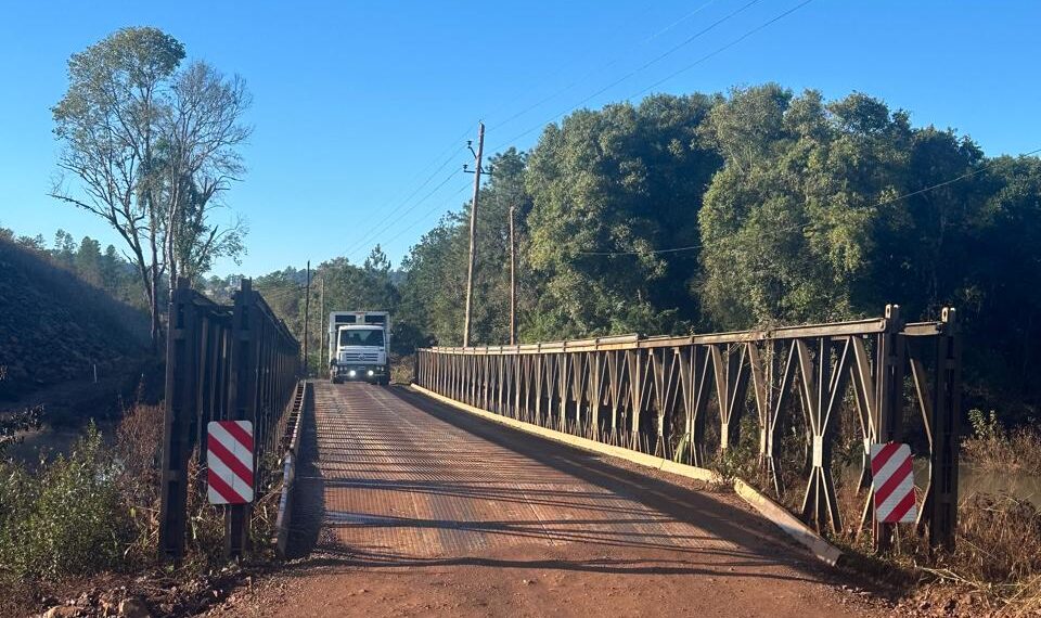 Vialidad de Misiones habilitó el tránsito sobre el paso provisorio del Arroyo Pindaytí en la Ruta Provincial N°2