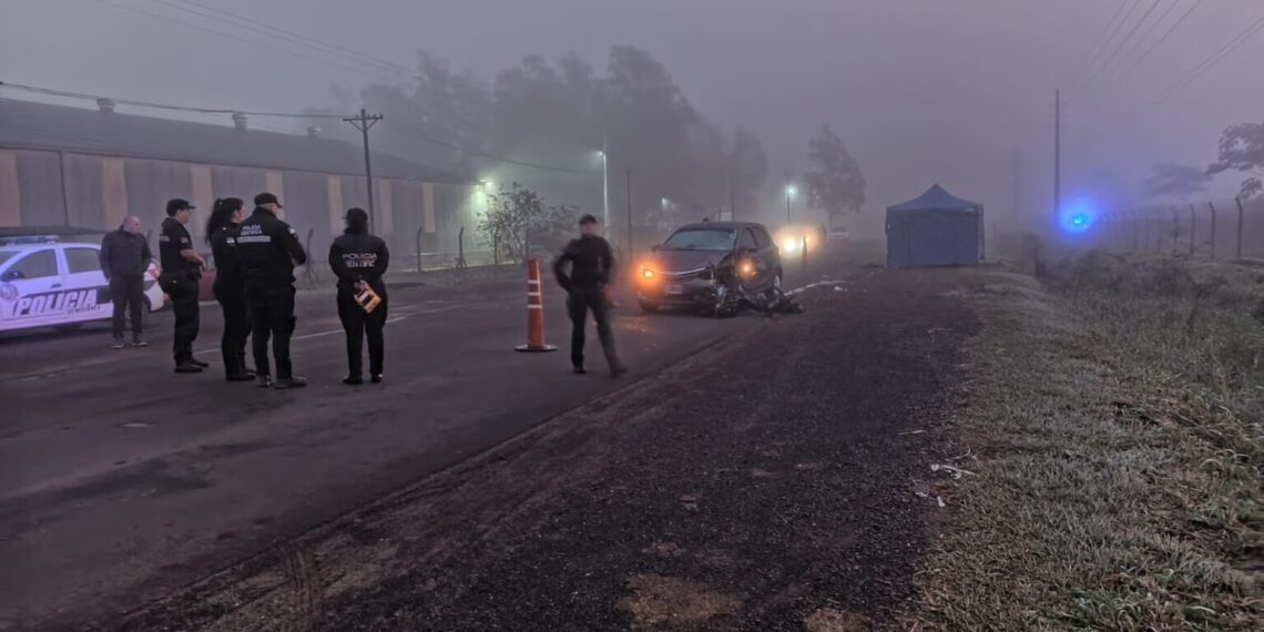 Siniestro fatal entre un auto y una motocicleta en Posadas