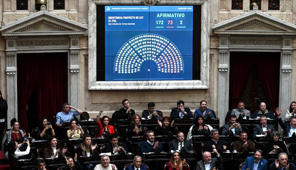La oposición logró rechazar el veto de Milei a la ley de emergencia en discapacidad en Diputados