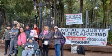 A la espera del debate en Diputados, en Posadas se manifiestan para reclamar por el rechazo al veto de Milei a la ley de discapacidad