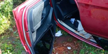 Posadas: automovilista se descompensó, despistó y volcó en el Acceso Oeste