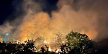 Posadas: Bomberos sofocaron un incendio de malezas en el barrio Lucero