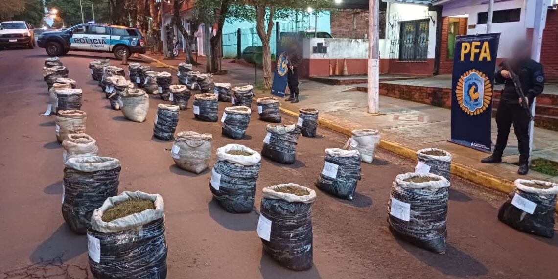 Eldorado: secuestran casi una tonelada de marihuana en la ribera del río Paraná