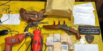 San Javier: capturaron a un dealer con 1,4 millones de pesos, drogas y armas