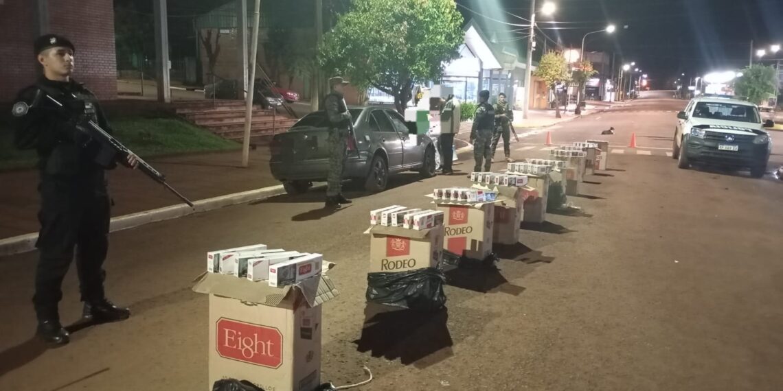 Contrabandistas intentaron fugarse y la Policía los interceptó con cigarrillos por más de 7 millones