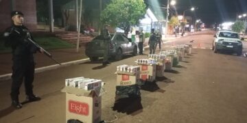 Contrabandistas intentaron fugarse y la Policía los interceptó con cigarrillos por más de 7 millones