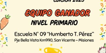 Escuela de San Vicente ganó el concurso nacional Fruteá Tu Escuela