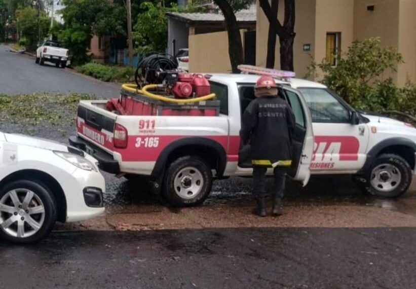 Temporal en Misiones provocó caída de árboles, cables y daños estructurales en varios municipios
