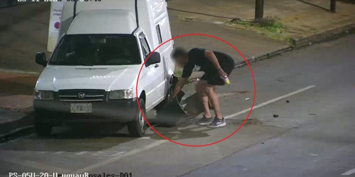 Posadas: chocó, huyó, volvió por el paragolpes de su auto y las cámaras lo delataron