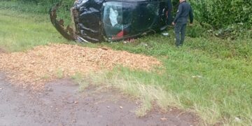 Despiste en la Ruta Nacional 12: automovilista fue trasladada al hospital de Montecarlo