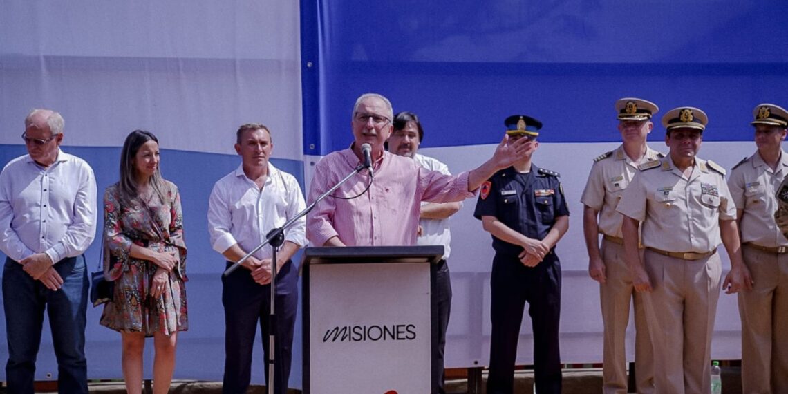 «Nos salvamos en comunidad y unidos», destacó Passalacqua en el acto por el 100° aniversario de Puerto Libertad