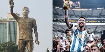 Messi inaugurará una megaestatua que le hicieron en la India