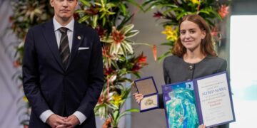 Premio Nóbel de la Paz: la hija de Corina Machado recibió el reconocimiento