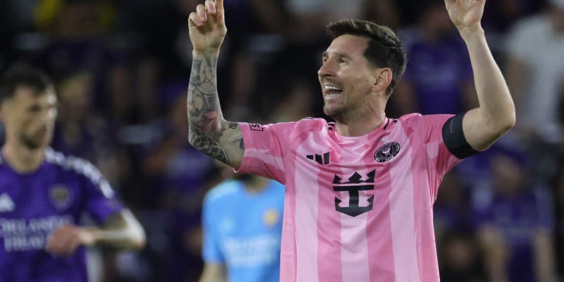 Messi marcó dos goles en la victoria del Inter Miami ante Orlando y alcanzó una nueva marca en su carrera