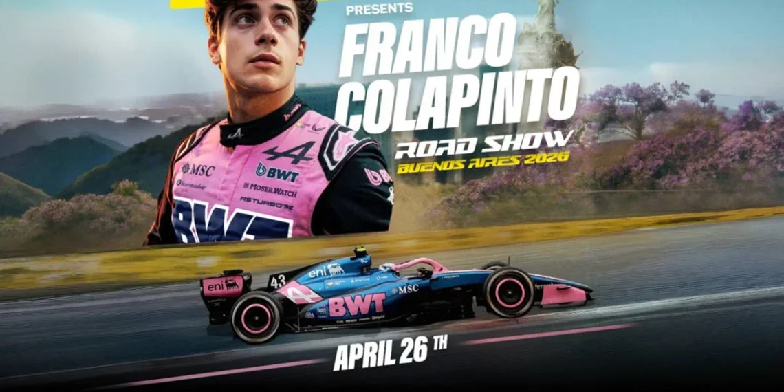 Todo listo para la exhibición de Franco Colapinto en Palermo