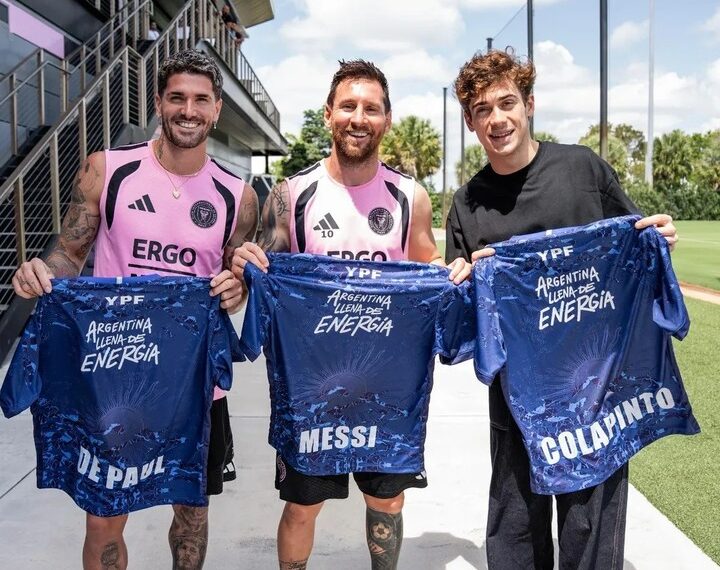 Colapinto cumplió su sueño y conoció a Lionel Messi antes del Gran Premio de Miami de la Fórmula 1