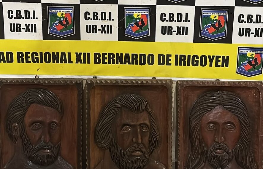 La Policía de Misiones recuperó obras de arte robadas de una iglesia de Brasil y detuvo al autor