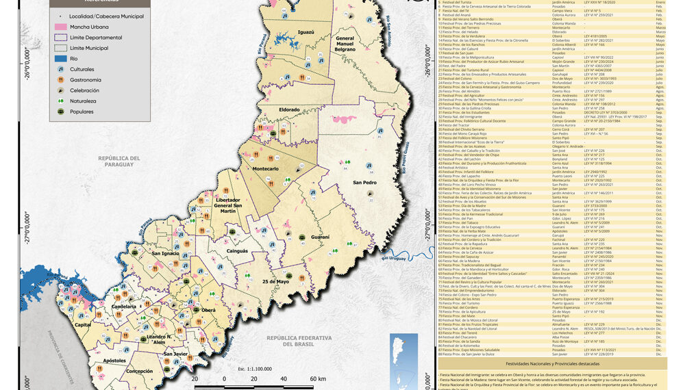 Presentaron el Mapa de las 88 Fiestas Populares de Misiones