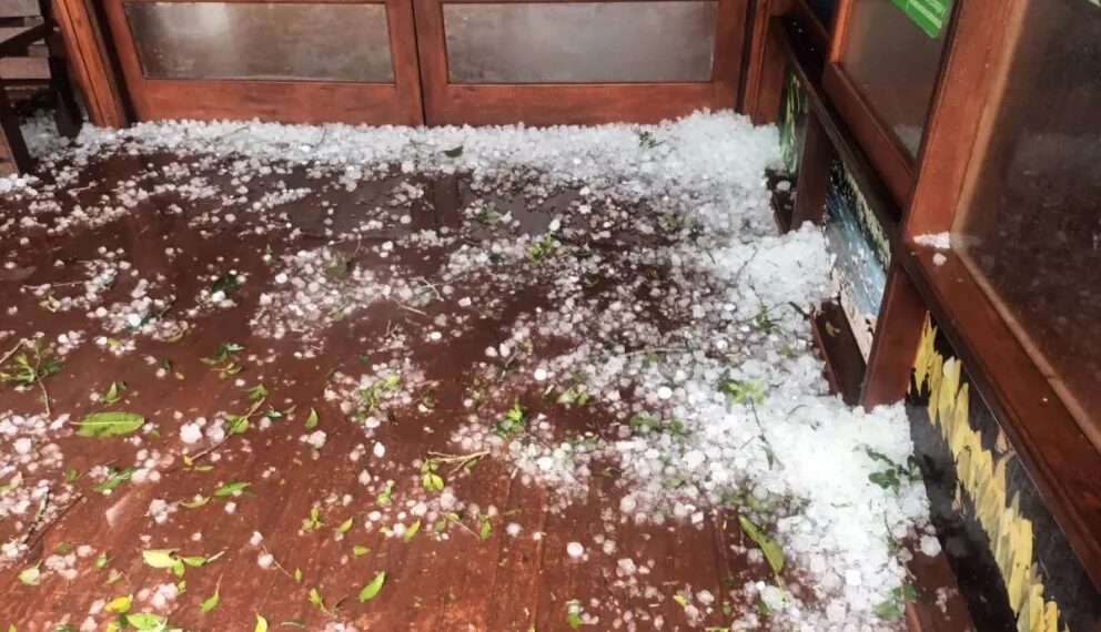 Un fuerte temporal con granizo generó destrozos en el Parque Provincial del Moconá