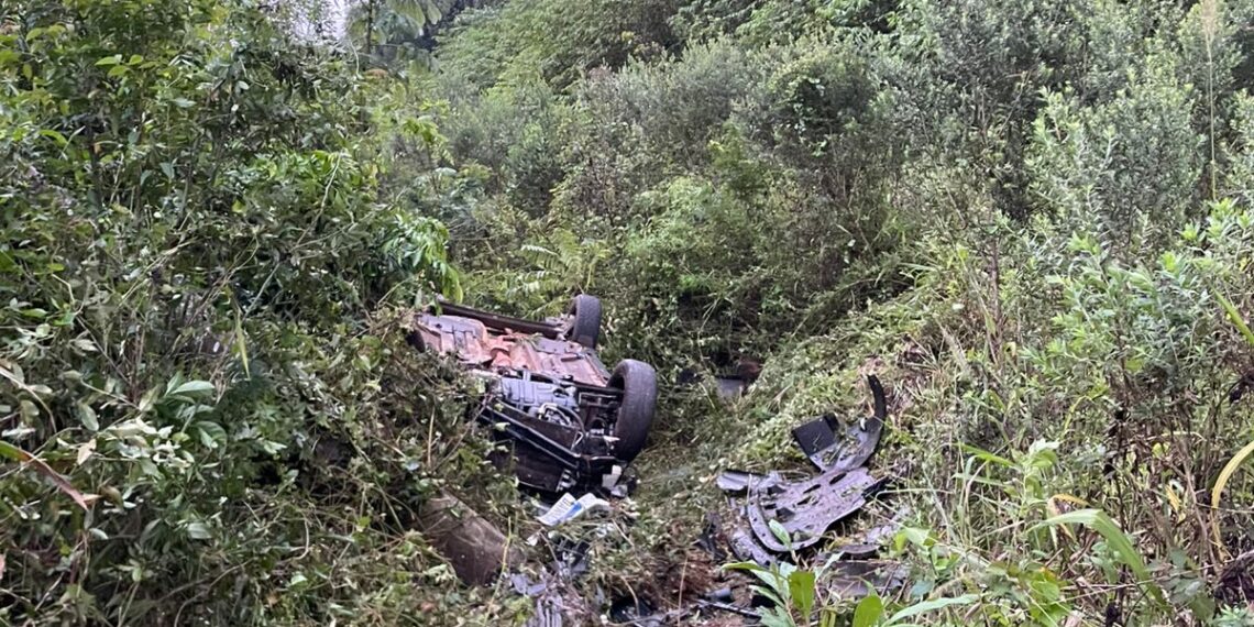Familia brasileña despistó con su vehículo en cercanías del Parque Urugua-í y fue hospitalizada