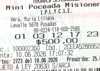Jubilado posadeño ganó más de $46 millones en la Mini Poceada