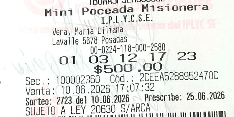 Jubilado posadeño ganó más de $46 millones en la Mini Poceada