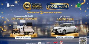 La Quiniela Misionera celebra sus 54 años con una Tombolita Aniversario que sorteará un hogar equipado y un auto 0 km