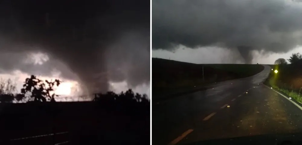 Un tornado causó destrozos en el sur de Brasil a pocos kilómetros de la frontera con Misiones