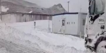 Temporal en Catamarca: 27 ° bajo cero, animales bajo la nieve y un grupo de mineros varado