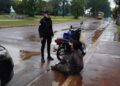 Un motociclista resultó lesionado tras despistar en Santa Ana