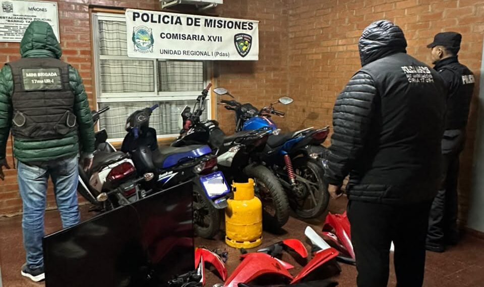 Investigadores desarticularon un punto de venta de drogas y un desarmadero de motos robadas en Posadas