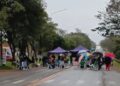Docentes interrumpieron totalmente el tránsito sobre la Ruta Nacional 12 en Jardín América