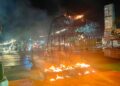 Bomberos controlaron un principio de incendio en el ingreso al Parque de las Fiestas en Posadas