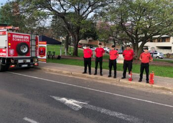 La Policía brinda de seguridad en la primera prueba piloto de la Estudiantina 2026