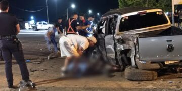 Buscan una tercera camioneta que se habría fugado en el choque fatal de San Vicente