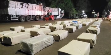 San José: incautaron más de 1.500 kilos de marihuana que estaban ocultos en una carga muebles