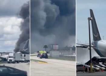 Un avión de carga de Amazon se estrelló y dejó al menos cinco muertos